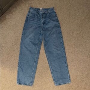 Blue Baggy Wide-Leg Jeans